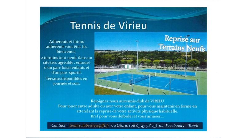 Tennis : reprise sur terrains neufs et adhésions spéciales
