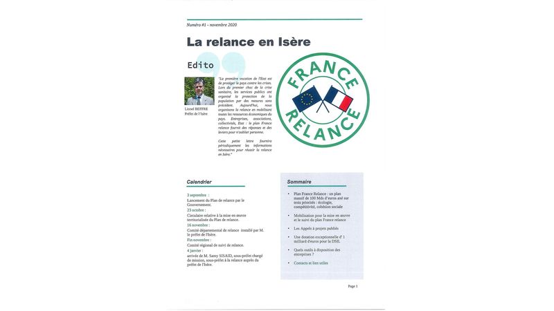 Plan de relance en Isère