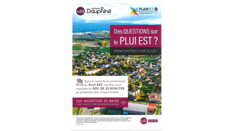 Des QUESTIONS sur le PLUI EST ? Rencontrez vos élus !