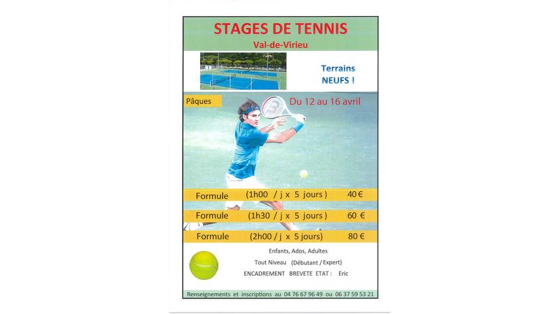 Stages de tennis Val-de-Virieu