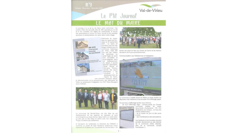 Le P'tit Journal n°9 - Octobre-Novembre-Décembre 2021