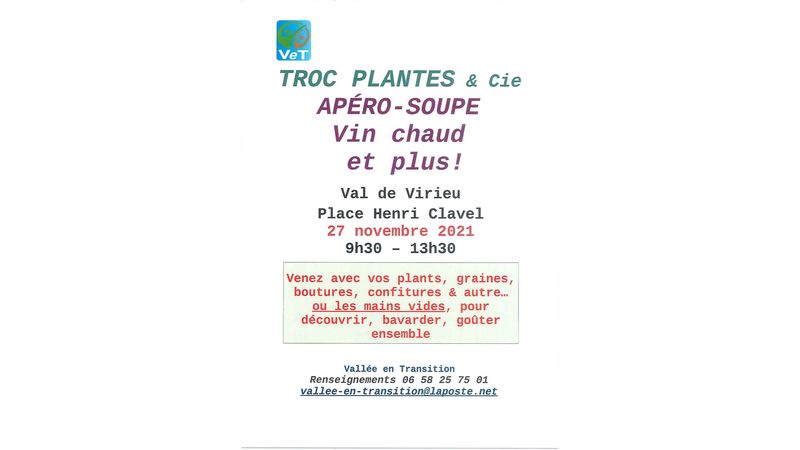 TROC PLANTES & Cie APERO-SOUPE Vin chaud et plus !