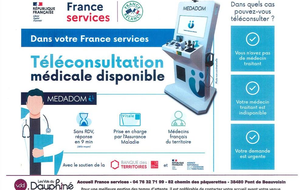 Téléconsultation médicale disponible dans votre France services