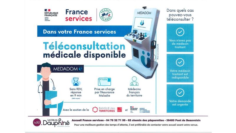 Téléconsultation médicale disponible dans votre France services
