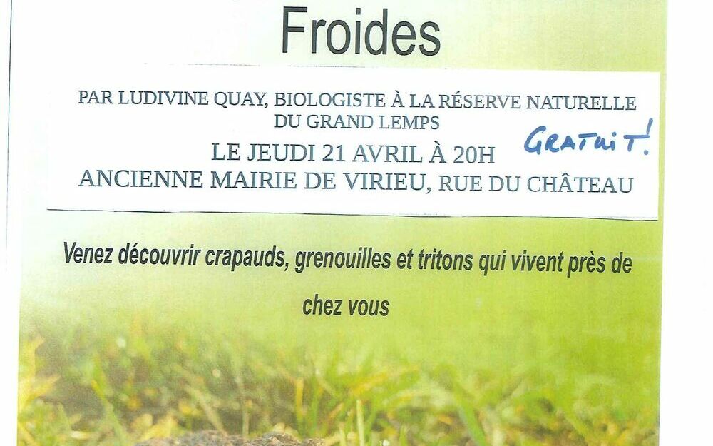 Café-Nature ! Les amphibiens des Terres Froides