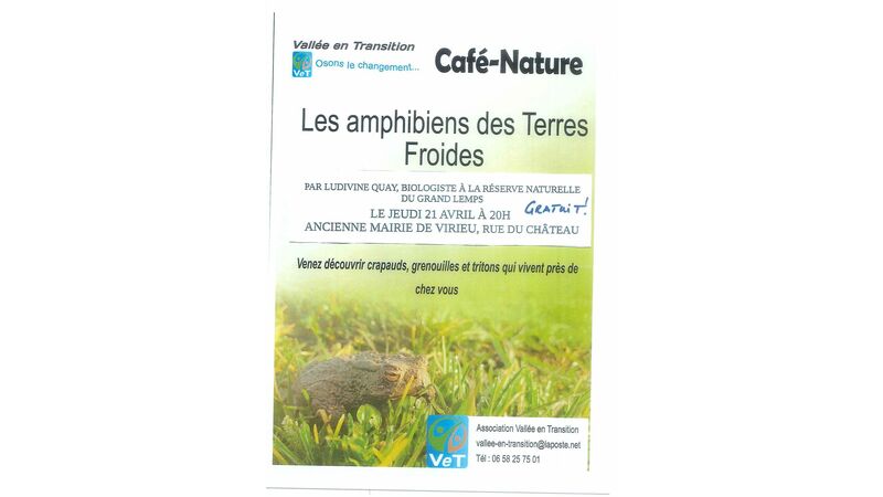 Café-Nature ! Les amphibiens des Terres Froides