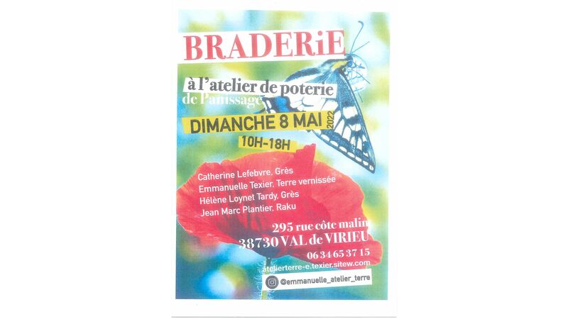 BRADERIE à l'atelier de poterie