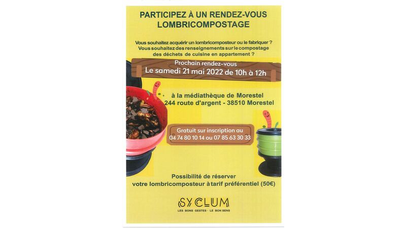 Participez à un rendez-vous Lombricompostage : Samedi 21 Mai 2022 de 10h à 12h