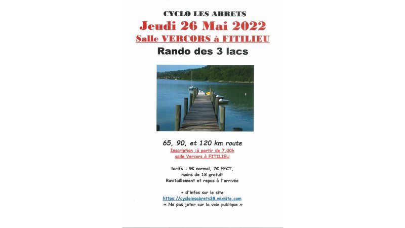Cyclo Les Abrets - Rando des 3 lacs