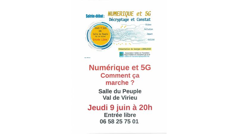 Soirée-débat : NUMERIQUE et 5G Décryptage et constat