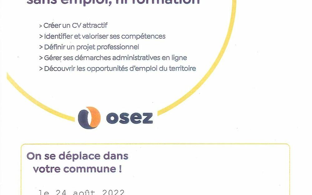 Ateliers gratuits pour les jeunes sans emploi, ni formation