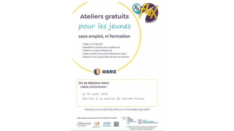 Ateliers gratuits pour les jeunes sans emploi, ni formation