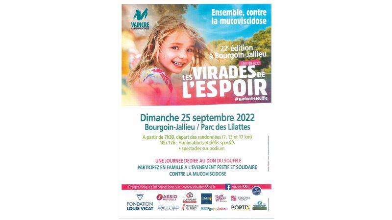 Les Virades de l'Espoir : Ensemble, contre la mucoviscidose 22ème édition