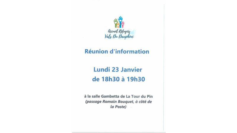 Accueil Réfugiés Vals du Dauphiné - Réunion d'information