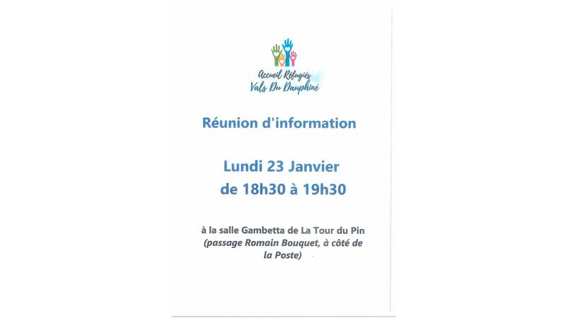 Accueil Réfugiés Vals du Dauphiné - Réunion d'information