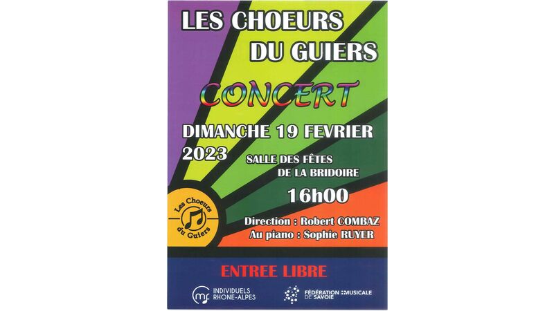 Concert : Les choeurs du Guiers