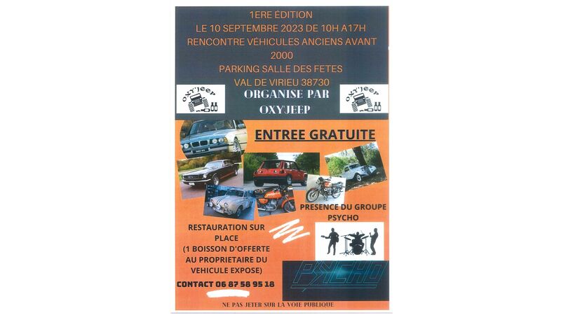 Rencontre véhicules anciens avant 2000 - 1ère édition organisée par OXY'JEEP