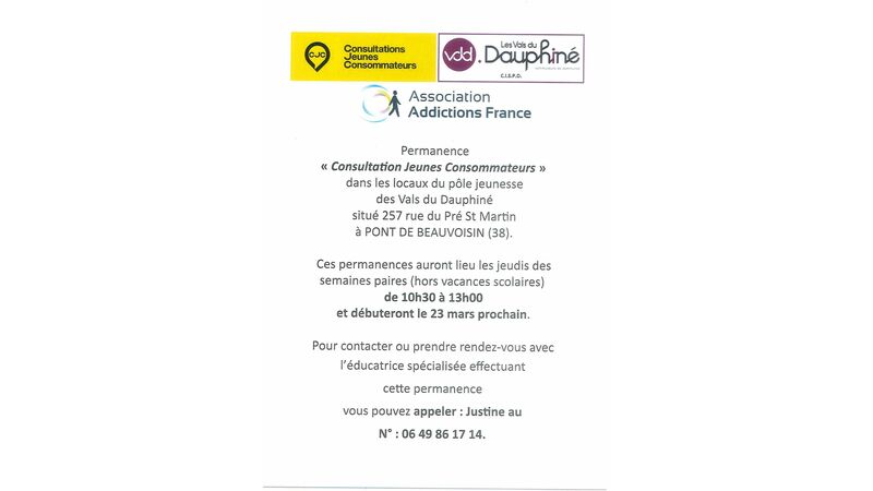 Permanence "Consultation Jeunes Consommateurs"