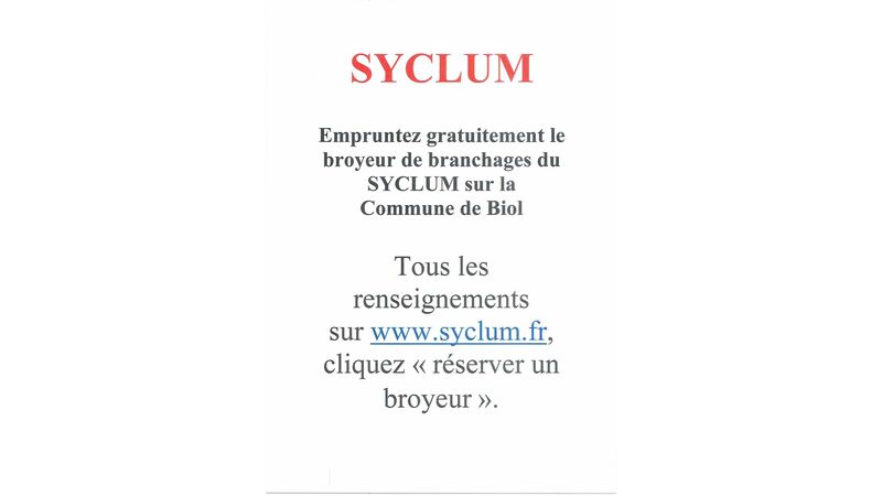 Empruntez gratuitement le broyeur de branchages du SYCLUM sur la commune de Biol