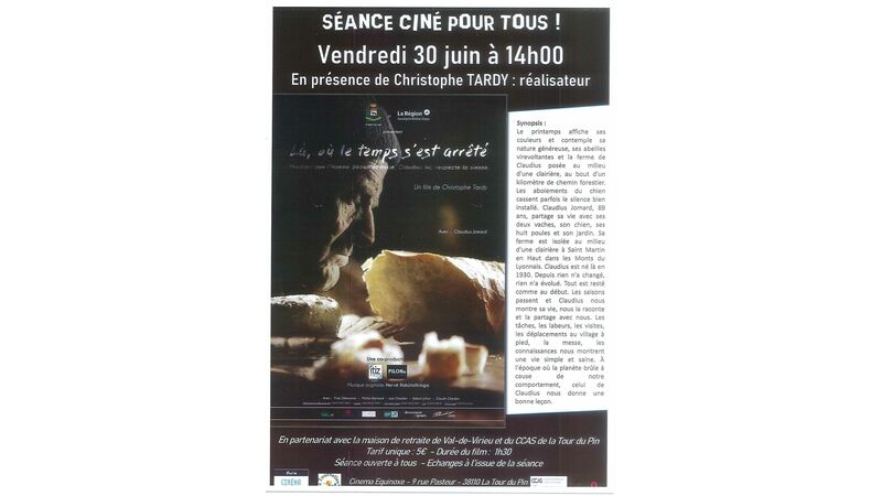 Séance ciné pour tous ! LA OU LE TEMPS S'EST ARRETE