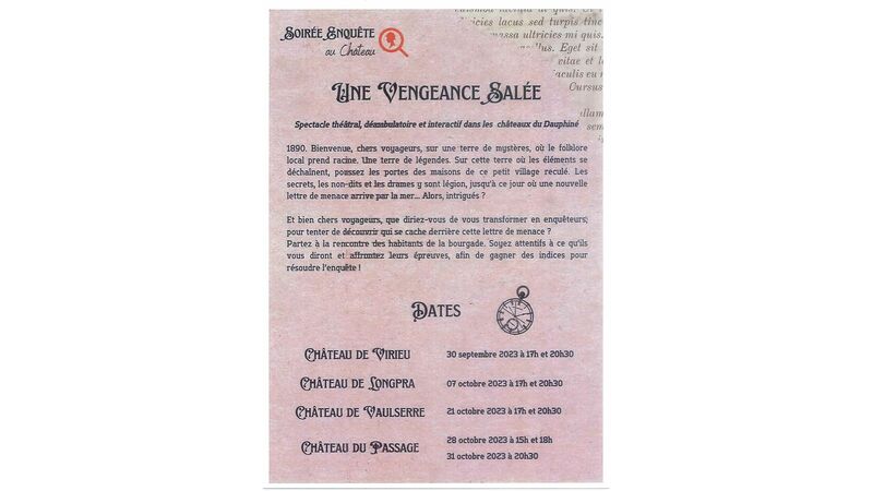 Soirée enquête : "Une Vengeance salée"