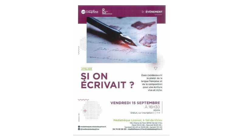 Atelier : SI ON ECRIVAIT