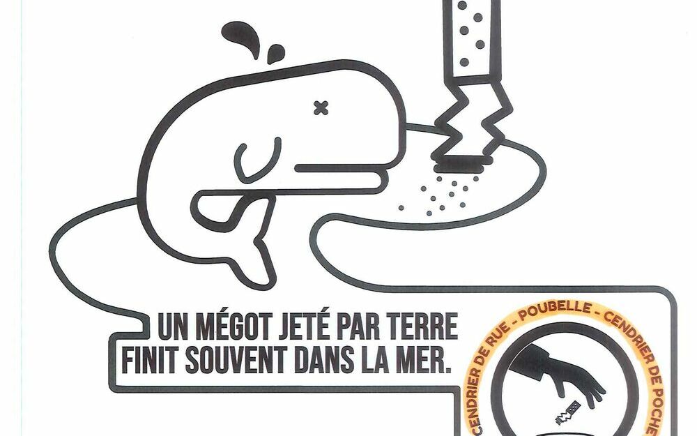 Un mégot jeté par terre finit souvent dans la mer