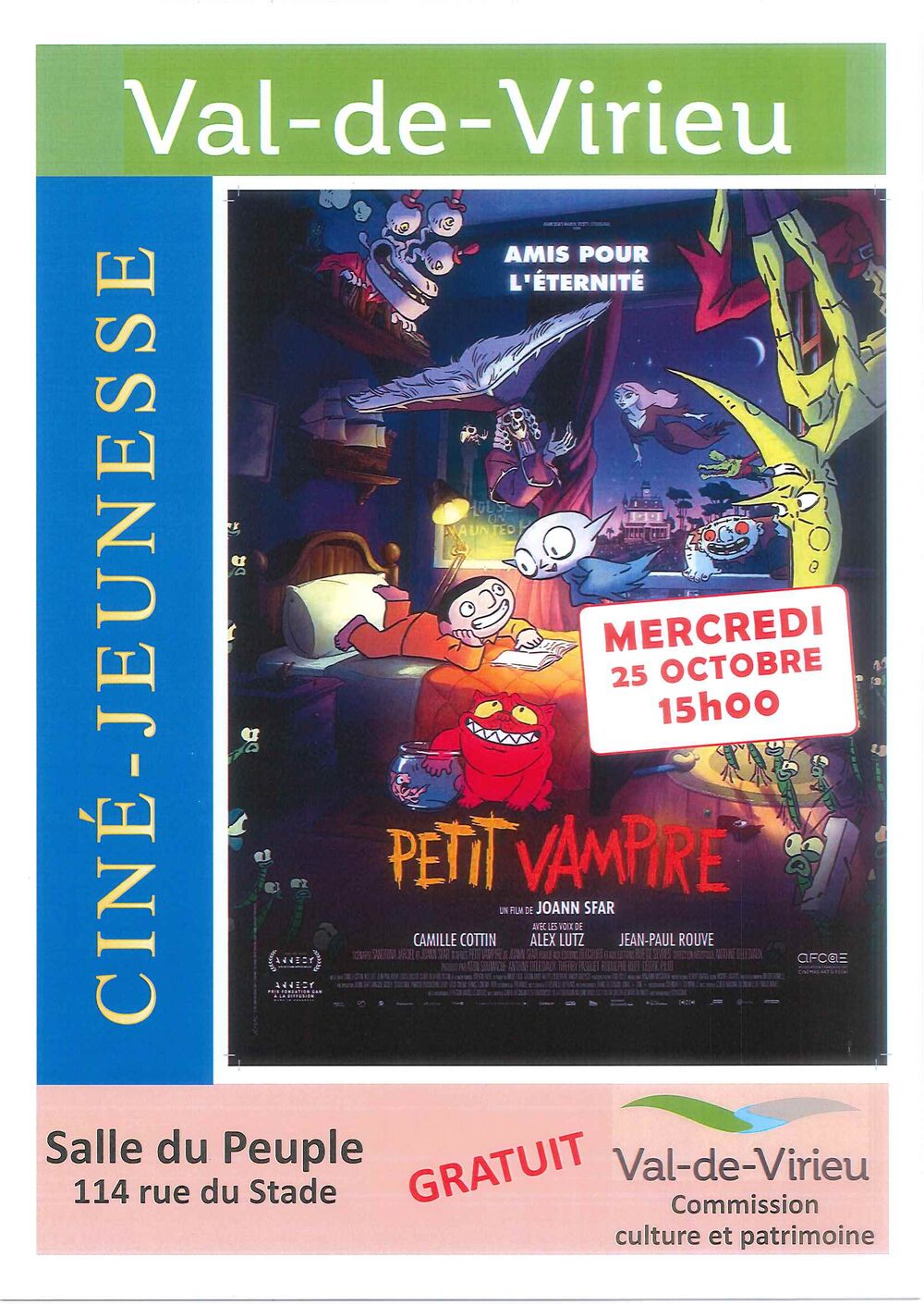 Ciné-jeunesse : PETIT VAMPIRE - Commune de Val-de-Virieu