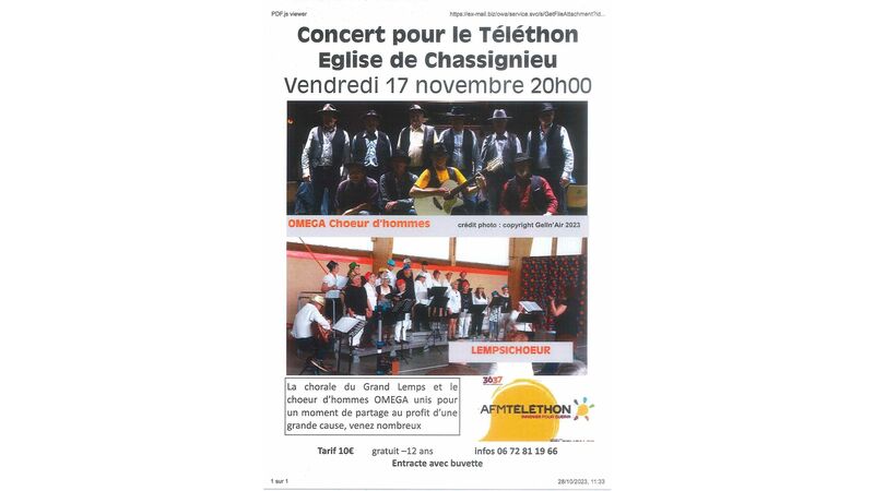 Concert pour le Téléthon