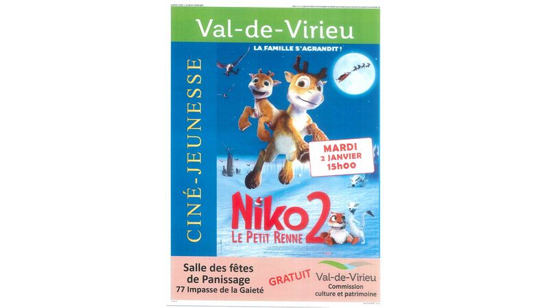 Ciné-jeunesse : NIKO 2 LE PETIT RENNE