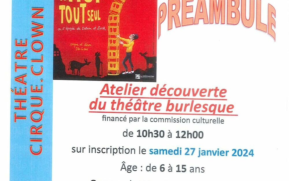 Le Cirque à moi tout seul - Atelier découverte du théâtre burlesque