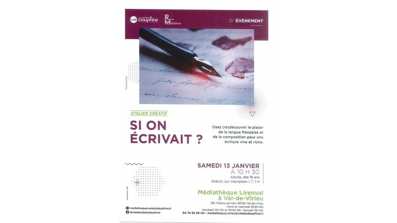 Atelier créatif : Si on écrivait ?