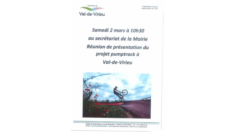 Réunion de présentation du projet pumptrack à Val-de-Virieu