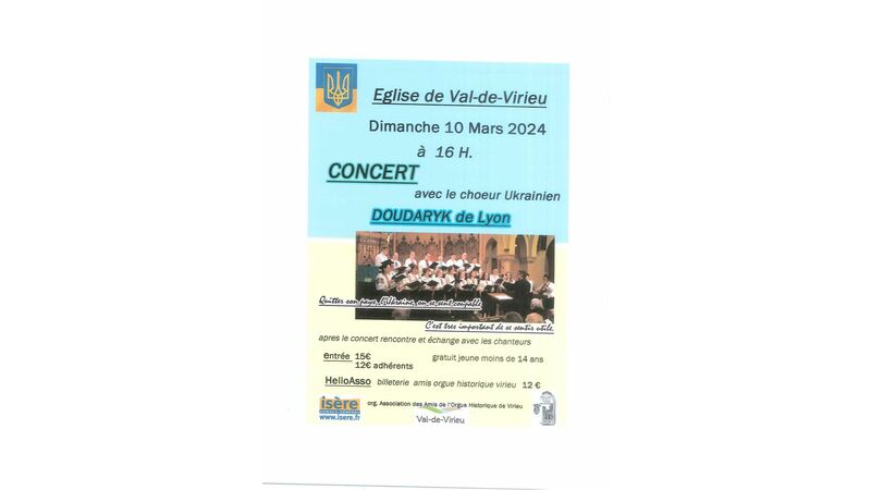 Concert avec le Choeur Ukrainien DOUDARYK de Lyon