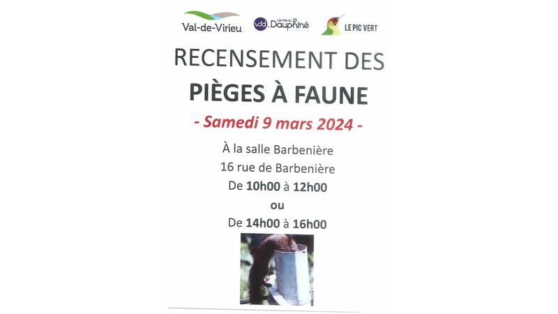 Recensement des pièges à faune