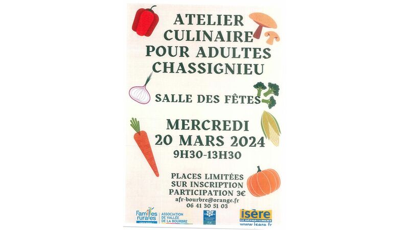 Atelier culiniare pour adultes