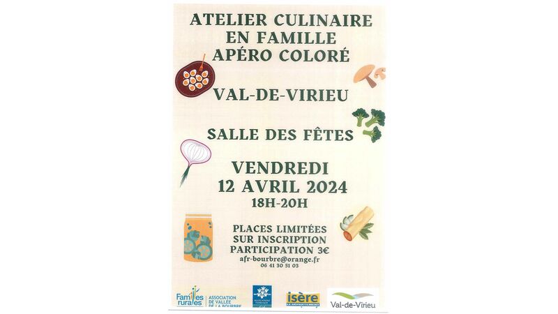 Atelier culinaire en famille - Apéro coloré