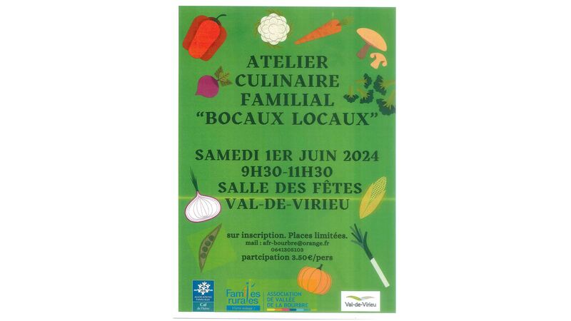 Atelier culinaire familial "Bocaux locaux"