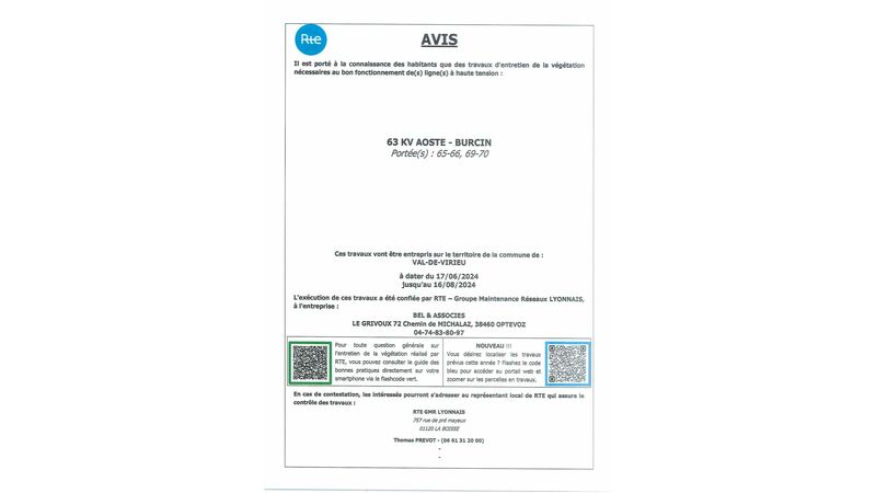 Travaux d'entretien de la végétation nécessaires au bon fonctionnement des lignes à haute tension