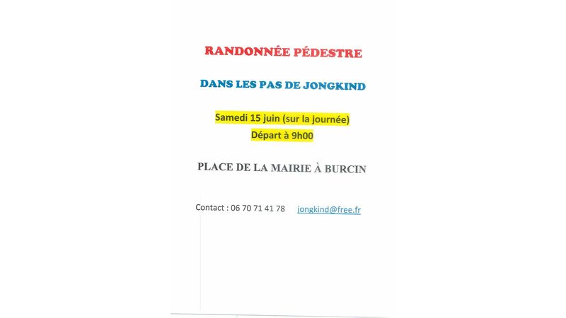Randonnée pédestre "Dans les pas de Jongkind"