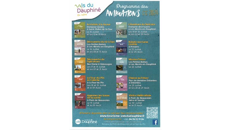 Programme des animations ETE 2024
