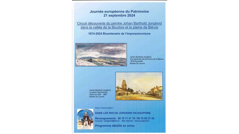 Journée européenne du Patrimoine : Circuit découverte du peintre Johan Barthold Jongkind dans la vallée de la Bourbre et la plaine de Bièvre