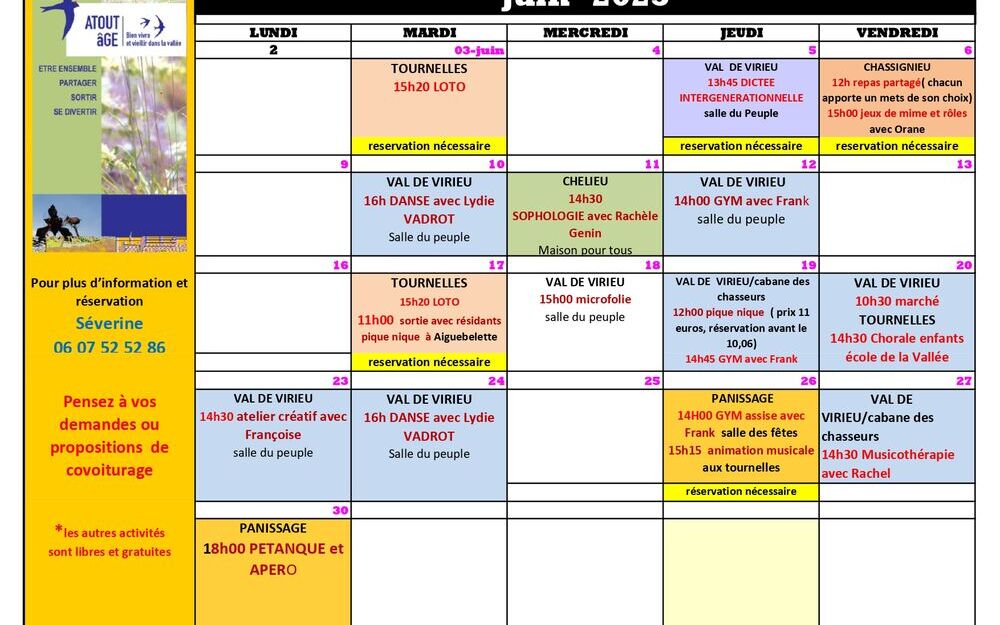 Programme ATOUT AGE JUIN 2025