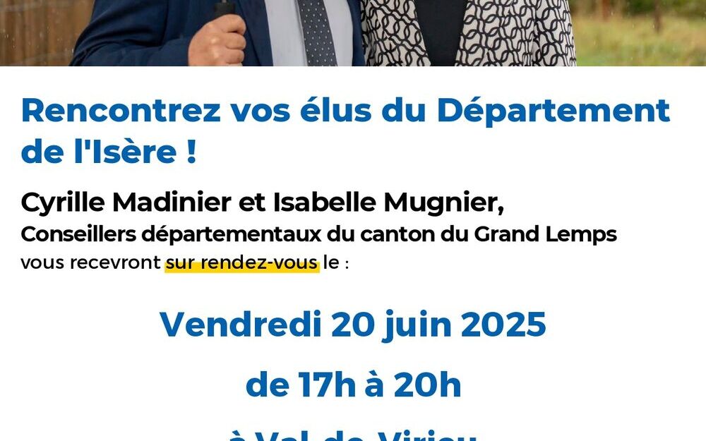 Rencontrez vos élus du Département de l'Isère !