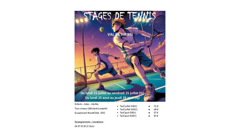 STAGES DE TENNIS
