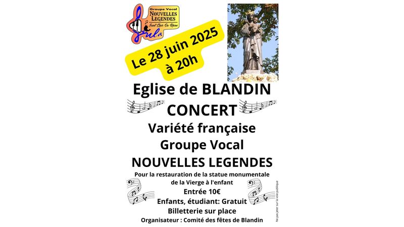 Concert variété française Groupe Vocal NOUVELLES LEGENDES