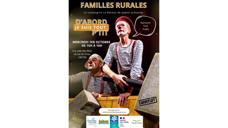 La Compagnie Le Bateau de papier présente : "D'ABORD JE SUIS TOUT P'TIT"