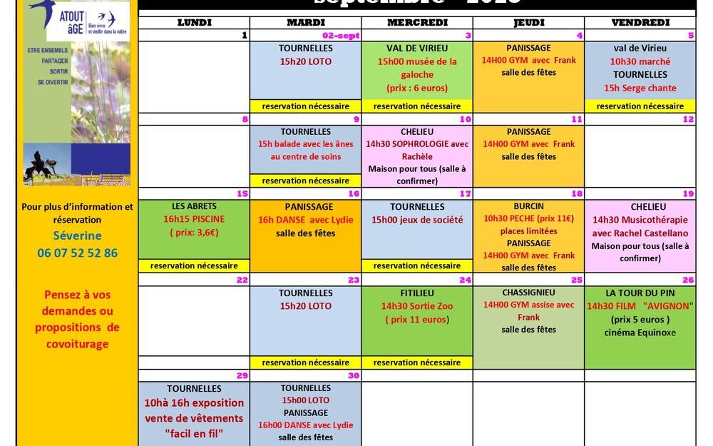 Programme ATOUT AGE SEPTEMBRE 2025