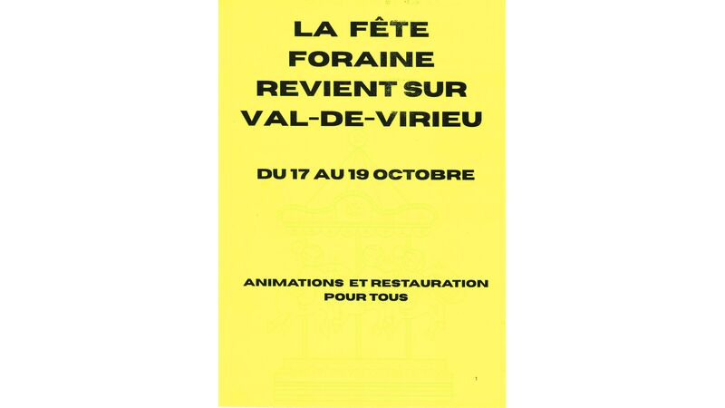 La fête foraine revient sur Val-de-Virieu