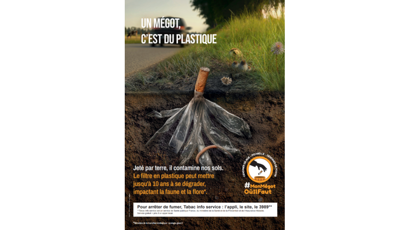 Un mégot, c'est du plastique
